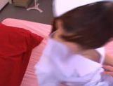 Kinky Japanese nurse licked and fucked on hospital bed picture 14