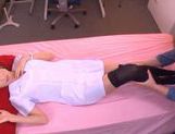 Kinky Japanese nurse licked and fucked on hospital bed picture 16