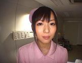 Japanese nurse Yuu Asakura doggystyle with cum on her face
