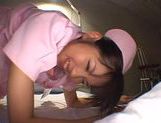 Japanese nurse Yuu Asakura doggystyle with cum on her face picture 35