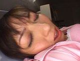 Japanese nurse Yuu Asakura doggystyle with cum on her face picture 41