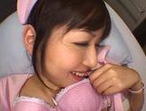 Japanese nurse Yuu Asakura doggystyle with cum on her face picture 47