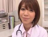 Japanese AV Model is a wild nurse sucking cock