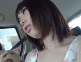 Busty Japanese babe Misuzu Kawana has sex in a car picture 12
