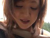 Sexy teen Ai Komori gives a great POV blowjob outdoors picture 38