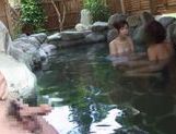 Japanese AV Model is an arousing milf in the outdoor baths picture 11