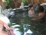 Japanese AV Model is an arousing milf in the outdoor baths picture 12