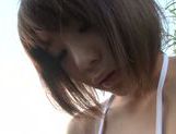 Pretty short-haired babe Airi Suzumura plays with cock picture 13