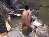 Japanese AV Model is a hot milf with big tits in outdoor bath picture 182