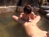 Japanese AV Model is a hot milf with big tits in outdoor bath picture 56