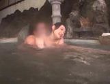 Naughty Japanese AV Model enjoys an outdoor bath with partner picture 18