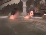 Naughty Japanese AV Model enjoys an outdoor bath with partner picture 19