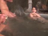 Naughty Japanese AV Model enjoys an outdoor bath with partner picture 29