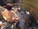 Naughty hot Japanese AV Model enjoys a blowjob in the bath picture 49