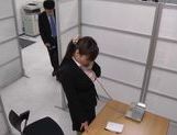 Azumi is a hot Asian office lady giving a hot blowjob picture 20