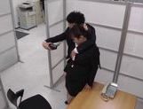 Azumi is a hot Asian office lady giving a hot blowjob picture 23