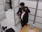 Azumi is a hot Asian office lady giving a hot blowjob picture 25