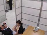 Azumi is a hot Asian office lady giving a hot blowjob picture 58