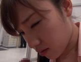 Azumi is a hot Asian office lady giving a hot blowjob picture 63