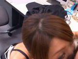 Naughty Asian office worker gives a blowjob picture 63