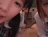 Japanese schoolgirls are being naughty picture 130