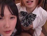 Japanese schoolgirls are being naughty picture 157