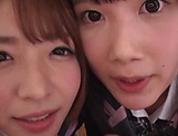 Japanese schoolgirls are being naughty picture 18