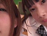 Japanese schoolgirls are being naughty picture 32