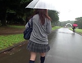 Adorable schoolgirl is into a foursome
