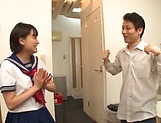 Cutie Aoyama Mirai in smiles after a nice fuck picture 14