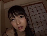 Hot Asian babe Ayane Suzukawa shows her wet hairy cunt picture 64