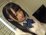 Savoury Japanese teen Kirari Sena gets cum on her face picture 41