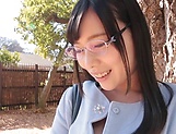 Busty teen Shiraishi Rin strips to get mouthfucked