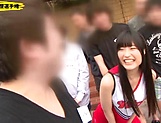 Japanese cheerleader likes deep blowjobs picture 15