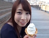 Horny Asian Hasegawa Rui gets a cock to suck for dessert picture 88