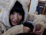 Kinky teen hottie Azuki gets rewarded by a creamy cumshot picture 32