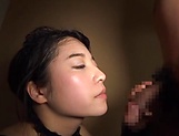 Curvy sweetie Nakazato Miho masturbates and gives head picture 25