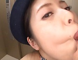 Yuna Ema takes a messy cum on face picture 13