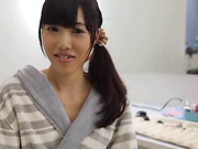 Hot Konno Amina takes thick cum after giving head