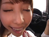 Ayami Shunka blows a big dick in the car