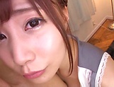 Teen Japanese babe sucks cock in perfect POV picture 18