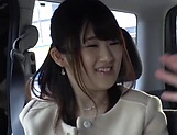 Hot Japanese teen featured in a car sex scene