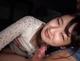 Hot Japanese teen featured in a car sex scene picture 90