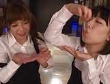 Asian schoolgirls enjoying cock in superb modes picture 81