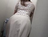 y Asian cutie Amane Shizuka gives a blow in a toilet picture 46