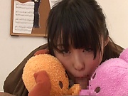 Hot teen Tsuchiya Asami in kinky blowjob fun indoors