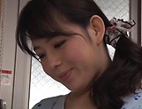 Curvaceous housewife Mishima Natsuko teases cock and swallows 