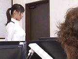 Ayami SHunka gets fucked at work by the new guy