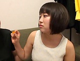 Short-haired Japanese AV model gets all pleasures of sex picture 21