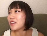 Short-haired Japanese AV model gets all pleasures of sex